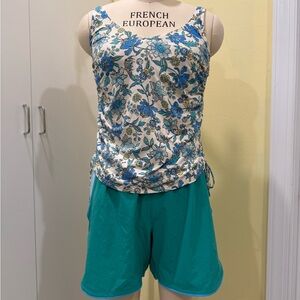 Lands’ End Floral Tankini Swim Top TOP ONLY SHORTS SOLD SEPARATELY
